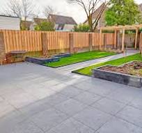 grote tegels tuin