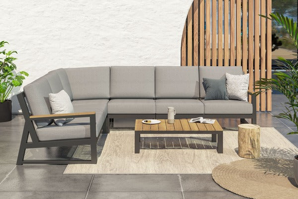 kunststof loungebank buiten